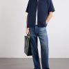 Camp-Collar Triomphe-Embroidered Cotton-Poplin Shirt - OU