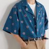 Camp-Collar Printed Cotton-Taffeta Shirt - CU Camp-Collar Printed Cotton-Taffeta Shirt - CU
