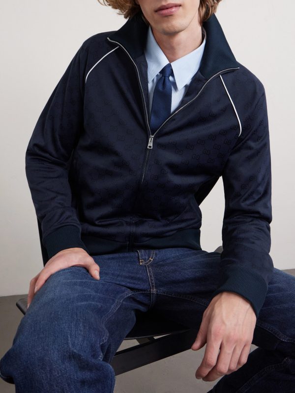 Logo-Jacquard Tech-Jersey Track Jacket - CU Logo-Jacquard Tech-Jersey Track Jacket - CU