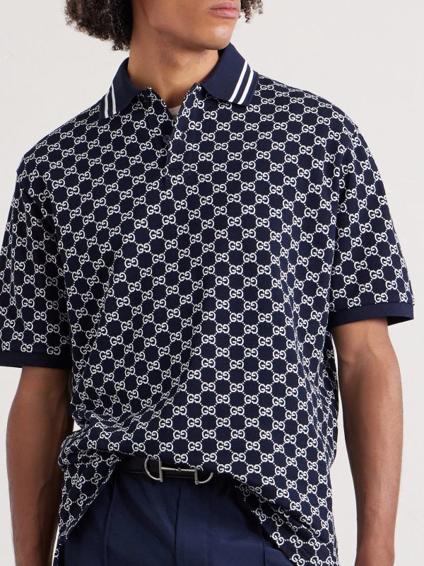 Logo-Jacquard Cotton-Piqué Polo Shirt - CU Logo-Jacquard Cotton-Piqué Polo Shirt - CU