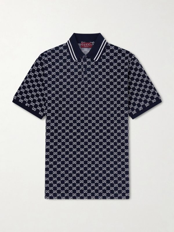 Logo-Jacquard Cotton-Piqué Polo Shirt Logo-Jacquard Cotton-Piqué Polo Shirt