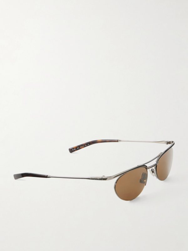 Round-Frame Silver-Tone Sunglasses - FR Round-Frame Silver-Tone Sunglasses - FR