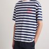 French Logo-Print Striped Cotton-Jersey T-Shirt - FR