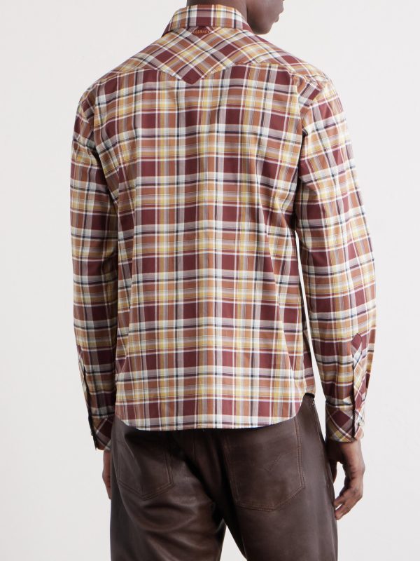 Checked Cotton Shirt - BK Checked Cotton Shirt - BK