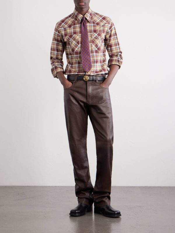 Checked Cotton Shirt - OU Checked Cotton Shirt - OU