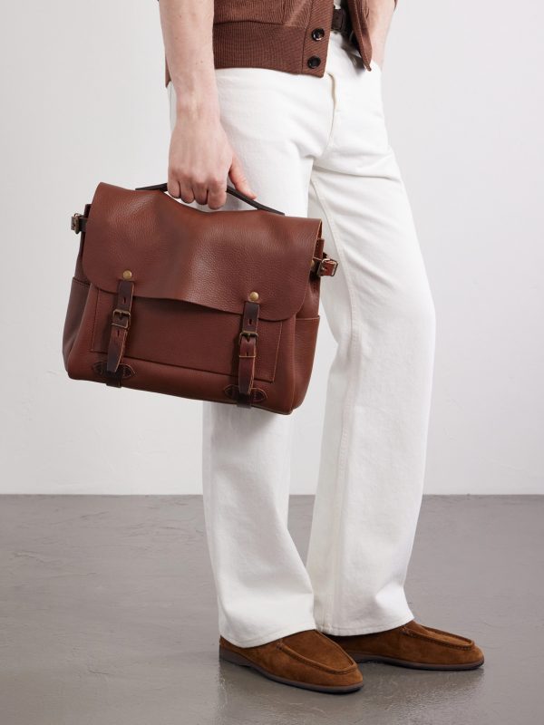 Éclair Leather Messenger Bag - OU