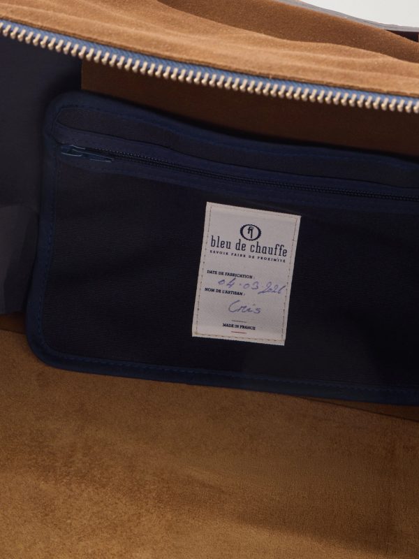 Sac Voyage Leather-Trimmed Suede Weekend Bag - E1