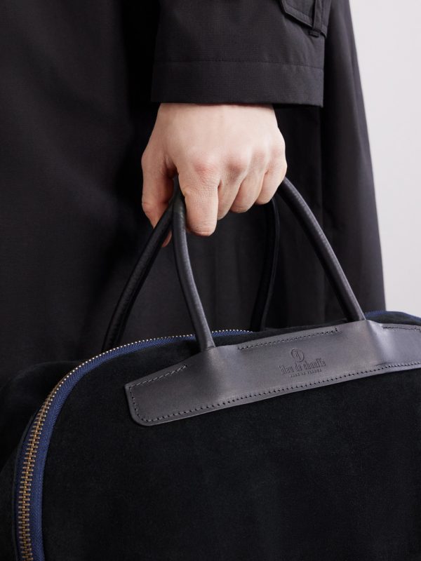 Sac Voyage Leather-Trimmed Suede Weekend Bag - CU