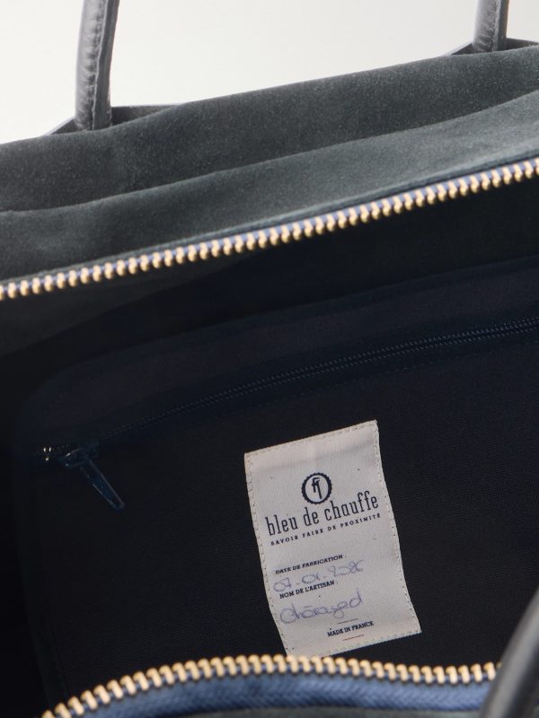 Sac Voyage Leather-Trimmed Suede Weekend Bag - E1