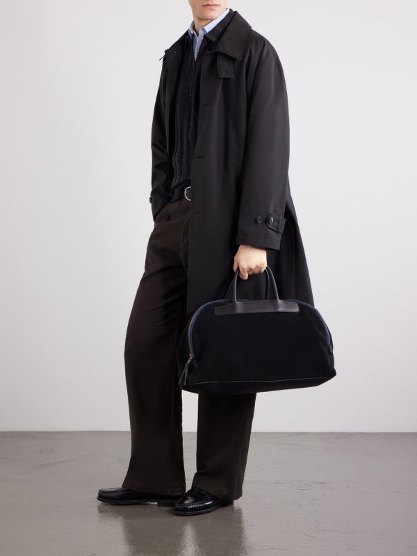 Sac Voyage Leather-Trimmed Suede Weekend Bag - OU