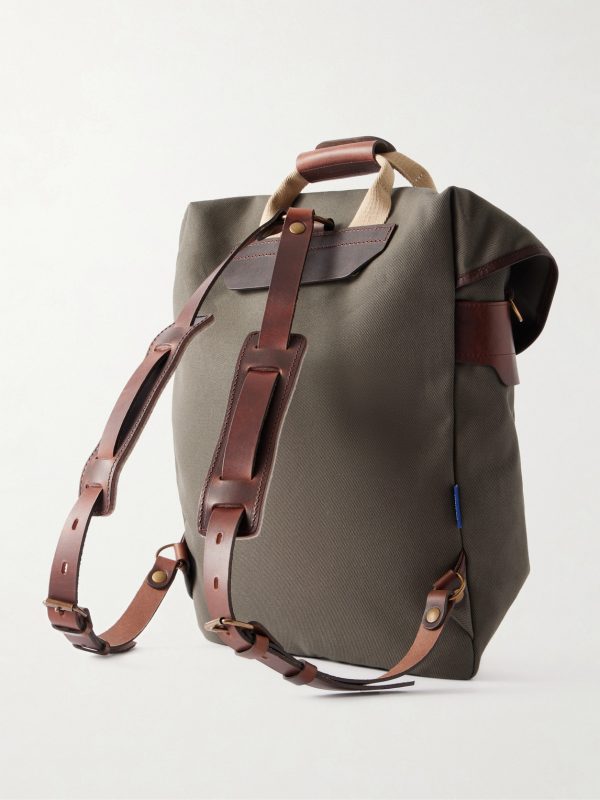 Chiloé Leather-Trimmed Waxed Cotton-Canvas Backpack - BK Chiloé Leather-Trimmed Waxed Cotton-Canvas Backpack - BK