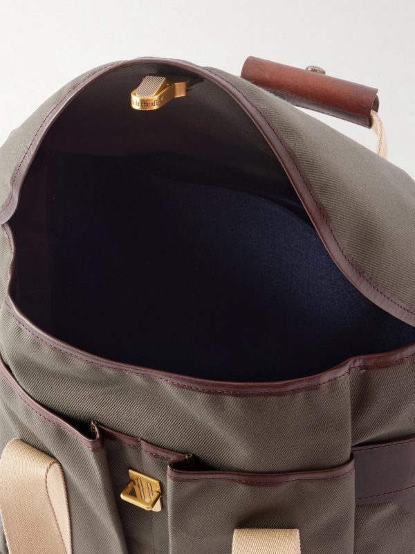 Chiloé Leather-Trimmed Waxed Cotton-Canvas Backpack - E1 Chiloé Leather-Trimmed Waxed Cotton-Canvas Backpack - E1