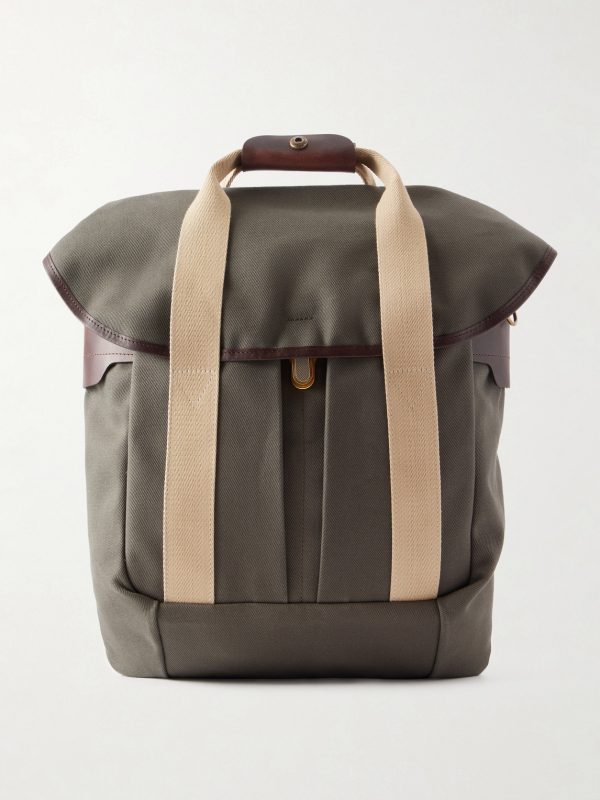Chiloé Leather-Trimmed Waxed Cotton-Canvas Backpack Chiloé Leather-Trimmed Waxed Cotton-Canvas Backpack
