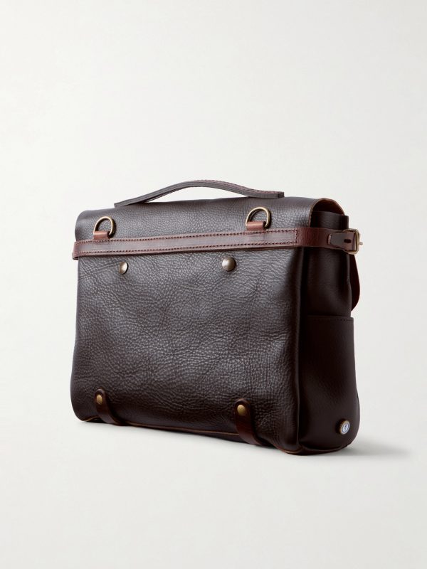 Eclair Full-Grain Leather Messenger Bag - BK