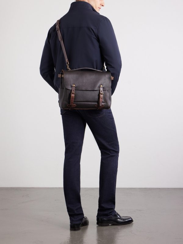 Eclair Full-Grain Leather Messenger Bag - FR
