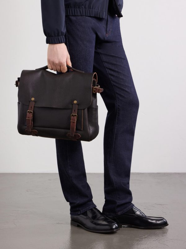 Eclair Full-Grain Leather Messenger Bag - OU