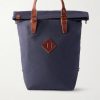 Woody Leather-Trimmed Waxed Cotton-Canvas Backpack