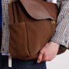 Charles Leather-Trimmed Suede Briefcase - CU