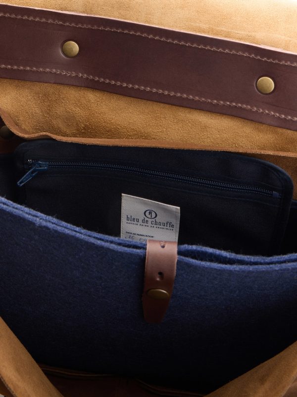 Charles Leather-Trimmed Suede Briefcase - E1