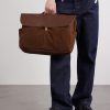 Charles Leather-Trimmed Suede Briefcase - OU