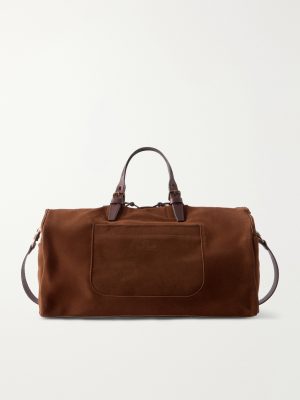 Voyage Leather-Trimmed Suede Weekend Bag Voyage Leather-Trimmed Suede Weekend Bag