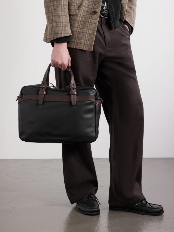 Ledger Full-Grain Leather Briefcase - FR