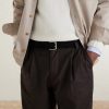 3.5cm Woven Suede Belt - FR