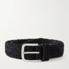 3.5cm Woven Suede Belt