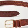3.5cm Woven Leather Belt - CU 3.5cm Woven Leather Belt - CU