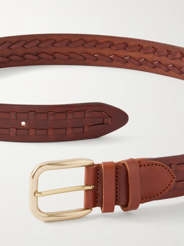 3.5cm Woven Leather Belt - CU 3.5cm Woven Leather Belt - CU