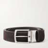 3.5cm Reversbile Suede and Full-Grain Leather Belt 3.5cm Reversbile Suede and Full-Grain Leather Belt