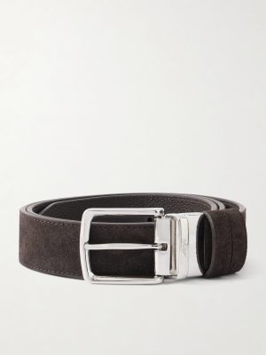 3.5cm Reversbile Suede and Full-Grain Leather Belt 3.5cm Reversbile Suede and Full-Grain Leather Belt