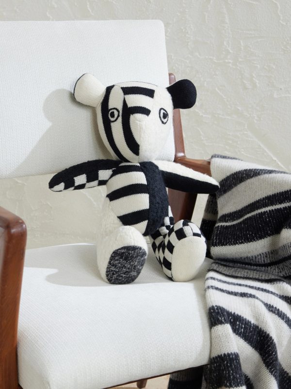 Elder Striped Cashmere Teddy Bear - OU Elder Striped Cashmere Teddy Bear - OU