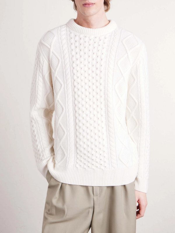 +Hollywood Authentic l The Kid Cable-Knit Organic Cashmere Sweater - FR