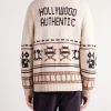 + Hollywood Authentic Intarsia Organic Cashmere Cardigan - BK