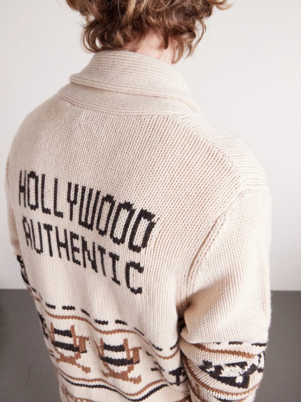+ Hollywood Authentic Intarsia Organic Cashmere Cardigan - CU
