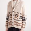 + Hollywood Authentic Intarsia Organic Cashmere Cardigan - FR