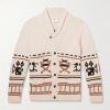 + Hollywood Authentic Intarsia Organic Cashmere Cardigan