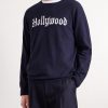 +Hollywood Authentic The Hollywood Gothic Logo-Intarsia Organic Cashmere Sweater - FR +Hollywood Authentic The Hollywood Gothic Logo-Intarsia Organic Cashmere Sweater - FR