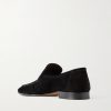Soft Moccasin Two Gathered Suede Loafers - BK