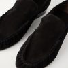 Soft Moccasin Two Gathered Suede Loafers - CU