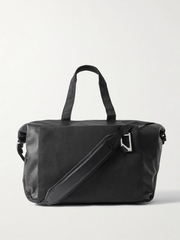 Entour Full-Grain Leather and Suede Weekend Bag