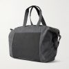Entour Full-Grain Leather and Canvas Weekend Bag - BK