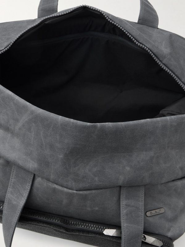 Entour Full-Grain Leather and Canvas Weekend Bag - E1
