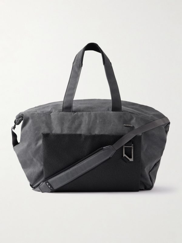 Entour Full-Grain Leather and Canvas Weekend Bag