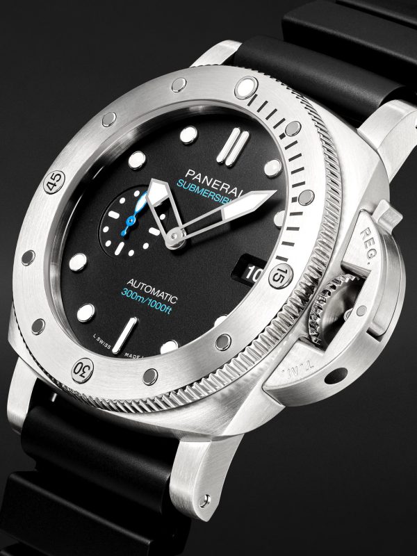Submersible QuarantaQuattro Automatic 44mm Stainless Steel and Rubber Watch, Ref. No. PAM01596 - FR Submersible QuarantaQuattro Automatic 44mm Stainless Steel and Rubber Watch, Ref. No. PAM01596 - FR