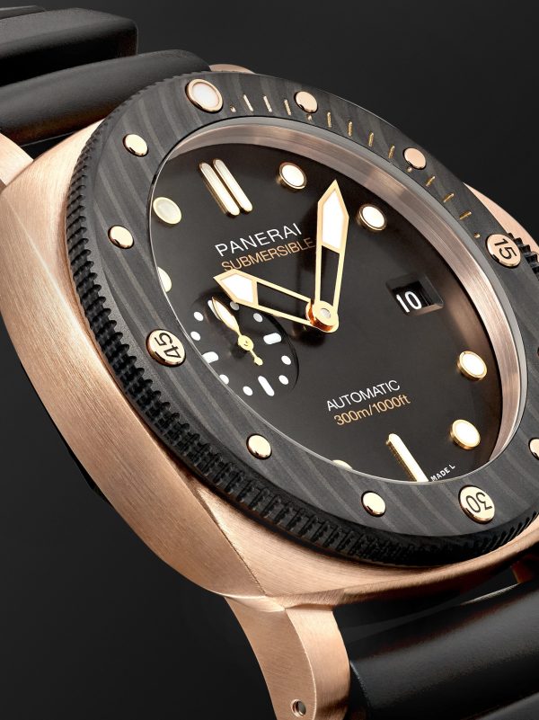 Submersible QuarantaQuattro Automatic 44mm Goldtech™ OroCarbo and Rubber Watch, Ref. No. PAM02070 - CU