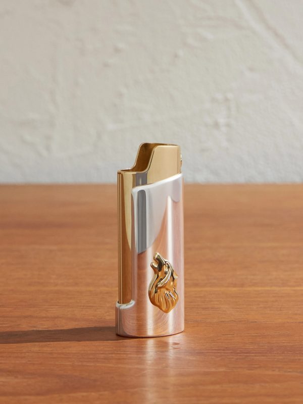 Artemis Gold-Tone and Sterling Silver Lighter Case Artemis Gold-Tone and Sterling Silver Lighter Case