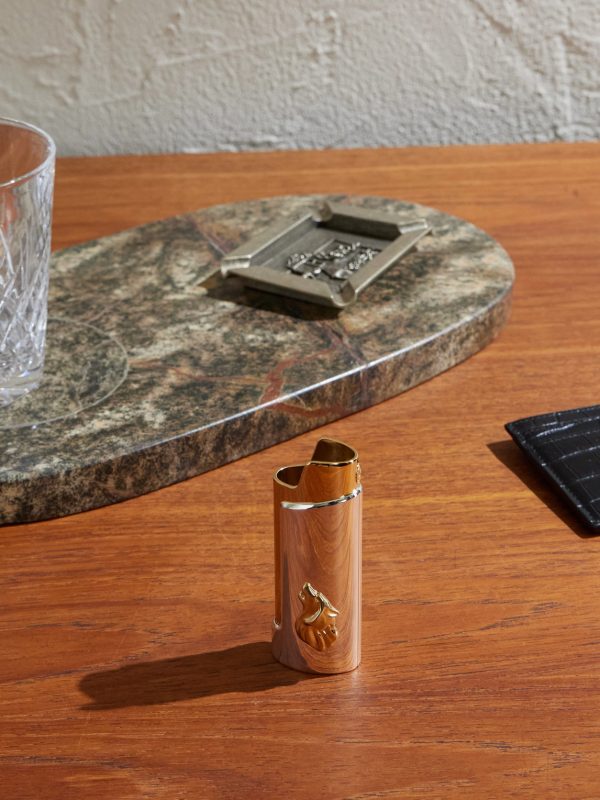Artemis Gold-Tone and Sterling Silver Lighter Case - OU Artemis Gold-Tone and Sterling Silver Lighter Case - OU