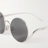 Signature Round Silver-Tone Sunglasses - CU